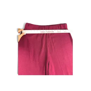 Storybook Knits Burgundy Wide Leg Knit Pants Womens Medium Elastic Waist Relax thumbnail 4