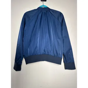 Free People Navy Satin Bomber Jacket M Lightweight thumbnail 9
