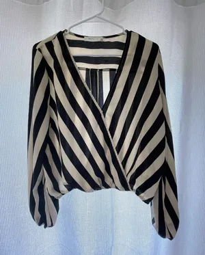 Mustard Seed Striped Long Sleeve Blouse thumbnail 1