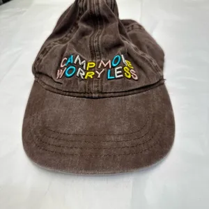 Brown Embroidered Cap thumbnail 6