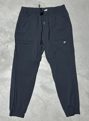 Fabletics Jogger UNISEX SZ L One Drawstring Pocket Pants Sweatpants Grey Running thumbnail 1