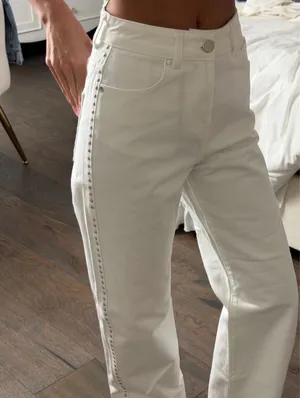 ZARA High-Waisted Studded Jeans thumbnail 4