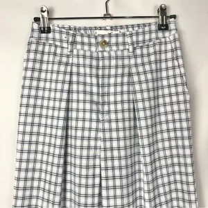 Hollister Ultra High‎ Rise Light Blue Plaid Flare Leg Trouser Pants XS thumbnail 3
