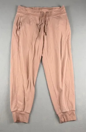 Athleta Womens Dusty Rose Pink French Terry Jogger Sweatpants Size Large L thumbnail 1