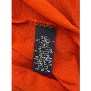 Ralph Lauren V-Neck Tee Womens Size L Orange Pony Logo Cotton Lyocell Shirt thumbnail 5