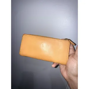 Coach Mustard Tan Leather Slim‎ Zip Wallet 48178 - 8 Credit Card Slots E thumbnail 4