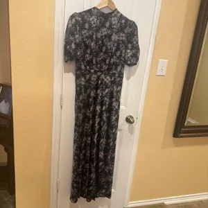 Astr The Label Floral Mock Neck Maxi Dress Sz L thumbnail 6
