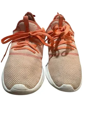 adidas Women's Peach/Coral Knit Lace-Up Athletic Sneakers thumbnail 2