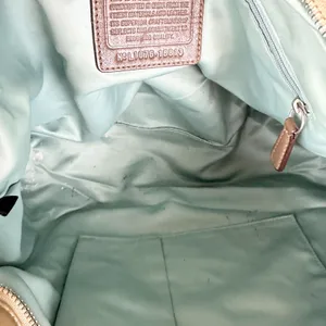 Coach Kristen Signature Op Art Hobo Purse Sateen Zip Top thumbnail 13