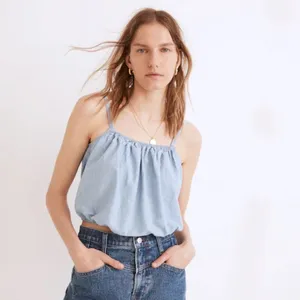 Madewell Denim Top Womens XL nwot Blue Chambray Meriden Vineshire Wash B1 thumbnail 4