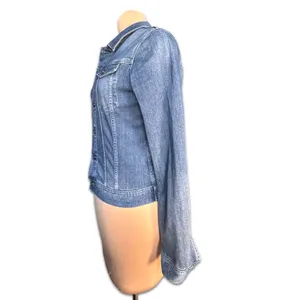 AG Adriano Goldschmied Denim Jacket Blue Fitted Stretch Size Large‎ Elevated thumbnail 3