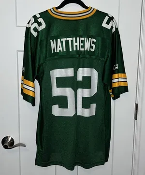 Reebok Green Bay Packers Clay Matthews Football Jersey thumbnail 7