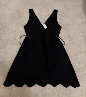 Gap Eyelet V-Neck Mini Dress thumbnail 1