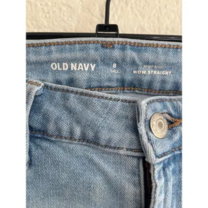 Old Navy Wow Straight Jeans 8 Tall Light‎ Wash High Rise Denim thumbnail 3