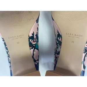 Zara Basic Tropical Animal Floral Pink Block Heel EU Size 36 (us size 6) NEW thumbnail 11