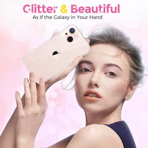 Clear Glitter Sparkle Slim Shockproof Protective Cover Case iPhone 13 Pro 6.1” thumbnail 2
