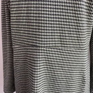 Loft Houndstooth Ruffle Posh Trim Mini‎ Dress Black and White Size 10 thumbnail 9