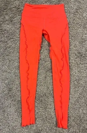 Free People High Rise 24/7 Leggings XS Orange thumbnail 2