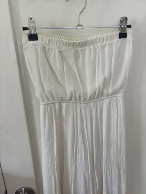 Strapless Long White Beach Dress Size XS thumbnail 8