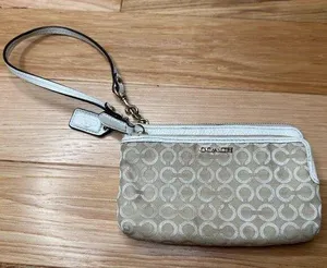Coach: Tan Graphic Wristlet thumbnail 1
