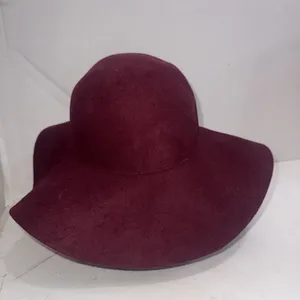 Scala Collezione Felt Floppy Wide Brim Band One Size 100% Wool Burgundy Hat thumbnail 7