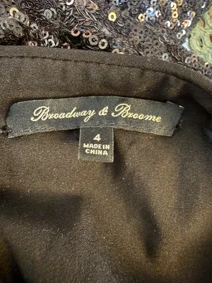 Broadway & Broome Lightbox Sparkle Black Sequin Embellished Party Mini Dress Siz thumbnail 6