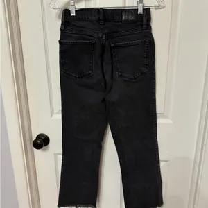 ANINE BING straight leg jeans‎ raw hem high rise 25 thumbnail 6