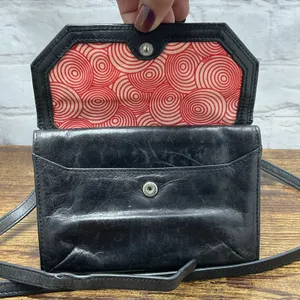 HOBO‎ International Black Leather Crossbody Purse Wallet thumbnail 6