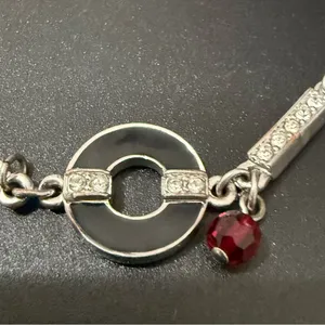 SWAROVSKI Crystal Swan Signed Silver-tone Toggle Bracelet 12.2g. thumbnail 12