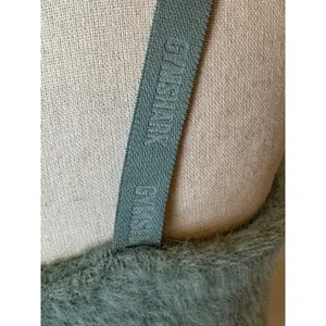 Gymshark‎ Whitney Simmons Sports Bra Large Green Eyelash Fuzzy Knit Bandau Top thumbnail 8