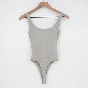 Naked Wardrobe Heather Gray Scoop Neck Ribbed Tank Bodysuit XS thumbnail 6