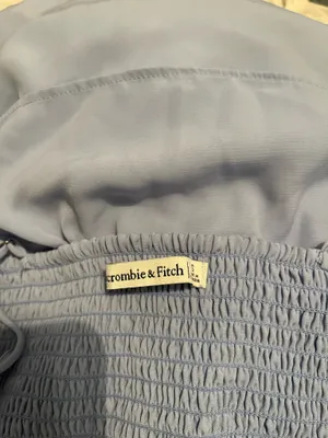 Abercrombie & Fitch Light Blue Twist Front Slip Dress. Size Small thumbnail 9