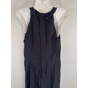 Ann Taylor Midi‎ Dress Black Womens 2 Halter Bow Back Sleeveless LBD Classic thumbnail 6