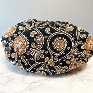 Vera Bradley Retired Black Brown Gold Paisley Boho Quilted Morgan Shoulder Bag thumbnail 5