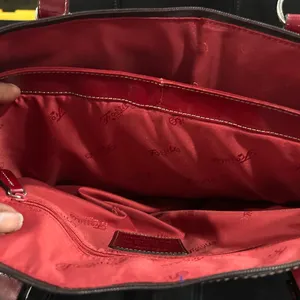 Fossil Elegant Red Leather Tote Bag thumbnail 10