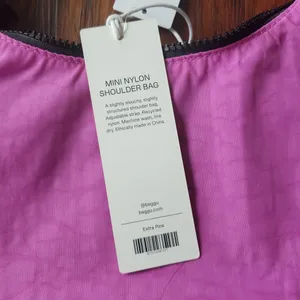 Baggu Extra Pink Chic Coquette Y2K Preppy Edgy Feminine Mini Nylon Shoulder Bag thumbnail 8