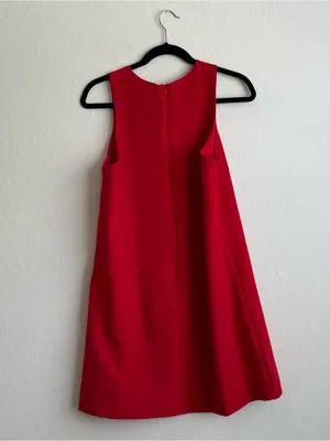 H&M Sleeveless Red Mini A-Line Shift Dress thumbnail 3