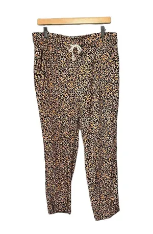 Hurley Leopard Animal Wide Elastic Waistband Drawstring Loungewear Pants XL thumbnail 3