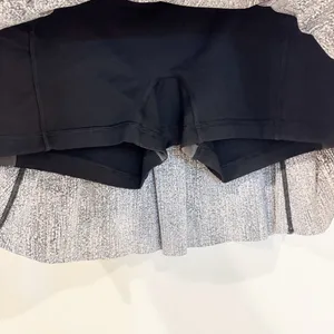 Lululemon‎ Lost in Pace Skort Size 6 Tall Black Country Club Preppy Tennis Prep thumbnail 5