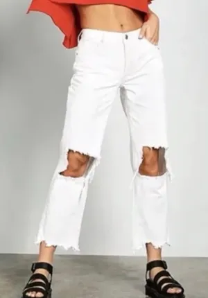 Altar'd State White Ripped Jeans thumbnail 1