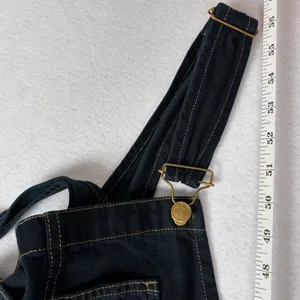 Free People We The Free Ziggy Denim Overalls Women's S Navy Straight Leg Relaxed thumbnail 4