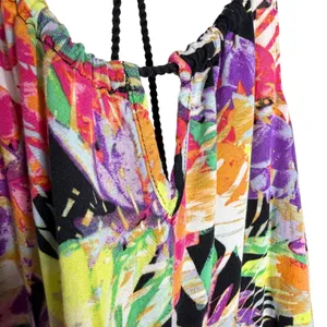 Arizona Jean Co Tropical Floral Mini Dress Size Medium Swim Coverup Boho Beach thumbnail 3