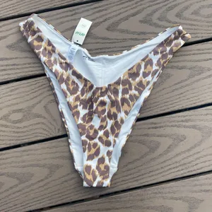 NWT aerie large bikini cheetah print brown high cut swim bottom thumbnail 1