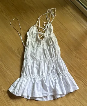 Zara White Mini Dress thumbnail 1