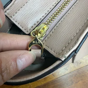 Lauren Ralph Lauren Pale Blush Leather Tote with Gold Hardware thumbnail 4
