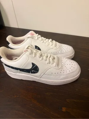 NEW Nike Court Vision Low Shoes Pink Swooshfetti DM8079 100 Women's Size 7.5 thumbnail 3
