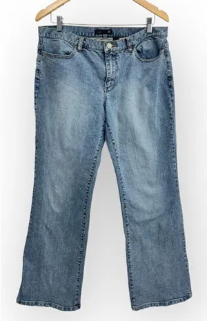 J Crew Jeans‎ Size 10 Womens Blue Cotton Blend Straight Leg Mid Rise thumbnail 1