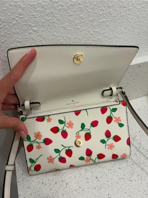 🍓Kate Spade New York Strawberry Vine Perry Leather Crossbody Bag NWOT thumbnail 4