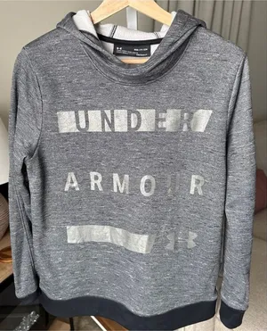 Under Armour Women’s Loose Hoodie Gray/Black Pullover Coldgear Size S thumbnail 1