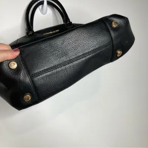 Michael Kors black pebbled‎ leather handbag large thumbnail 4